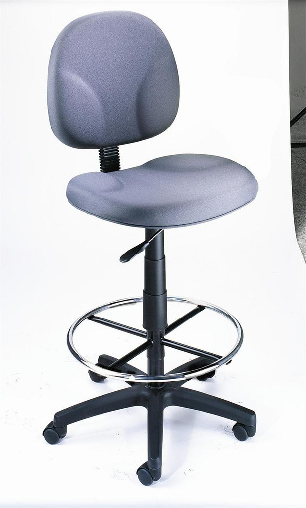 BOSS Office Chair GRAY FABRIC DARFTING STOOLS W/FOOTRING