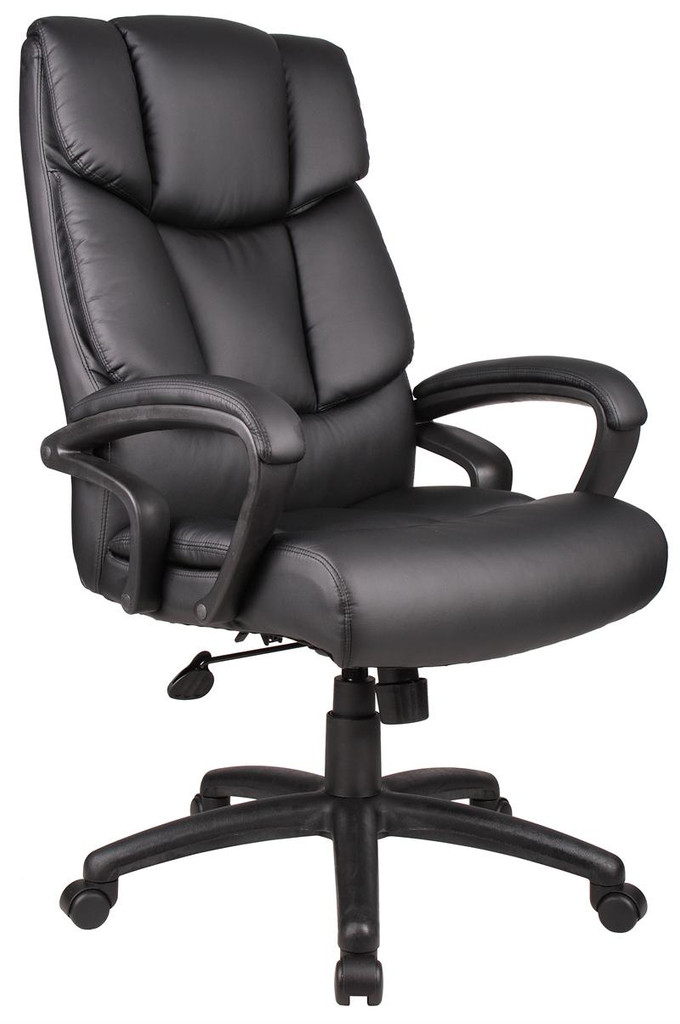 BOSS Furniture "NTR" EXECUTIVE LEATHER CHAIR WITH KNEE TILT MECHANISM