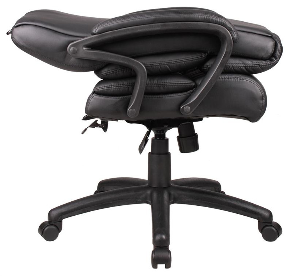 BOSS Furniture "NTR" EXECUTIVE LEATHER CHAIR WITH KNEE TILT MECHANISM