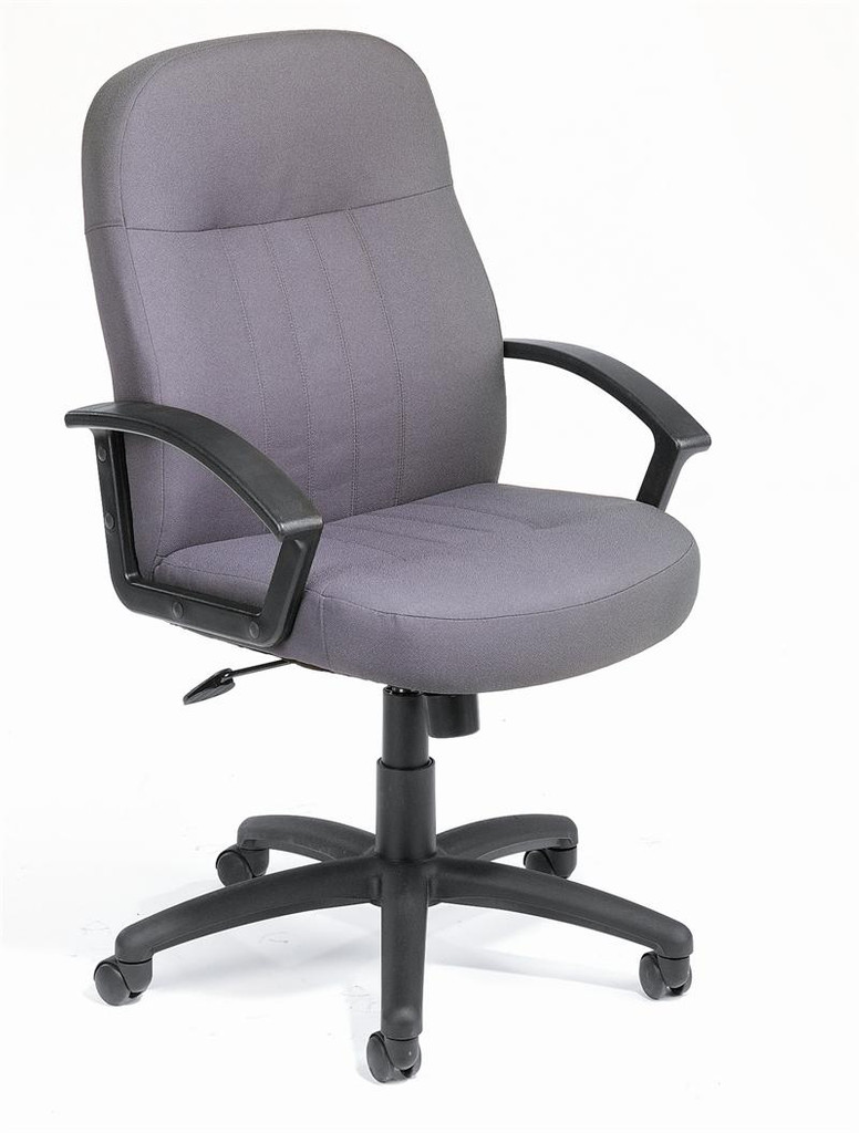 BOSS Office Furniture GRAY FABRIC MID BACK CHAIR