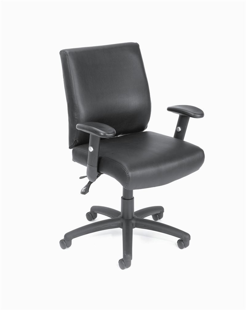 BOSS Office Products CARESSOFT MID-BACK TASK CHAIR-BK