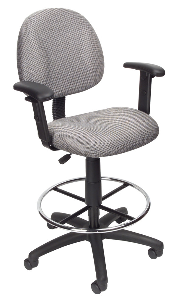 BOSS Office Chair B315-GY TASK CHAIR W/B909JARM AND FOOTRING