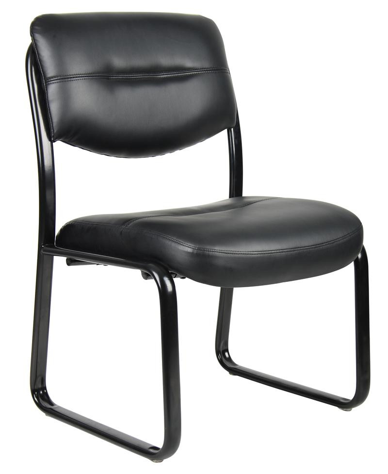 BOSS LEATHER PLUS WITH BLACK FRAME CHAIR