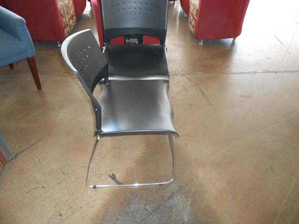 NEW Black Stackable Chairs