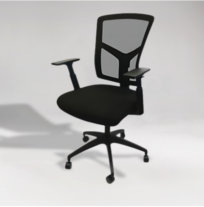 Zetti Mid Back Executive Black Leather Chair
