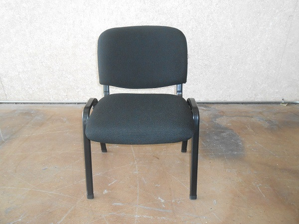 Link Stacking Black Guest Chair