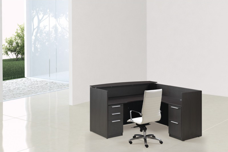 Reception Desk with Laminate Transactional Floated Top