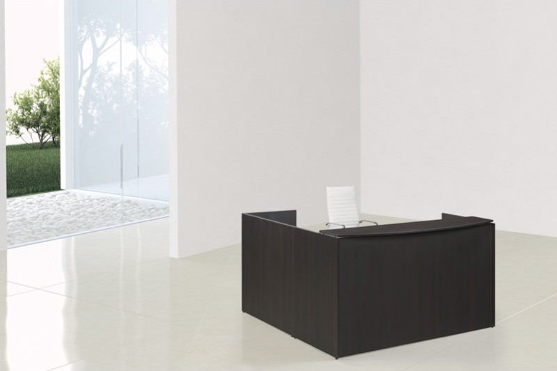 Reception Desk with Laminate Transactional Floated Top