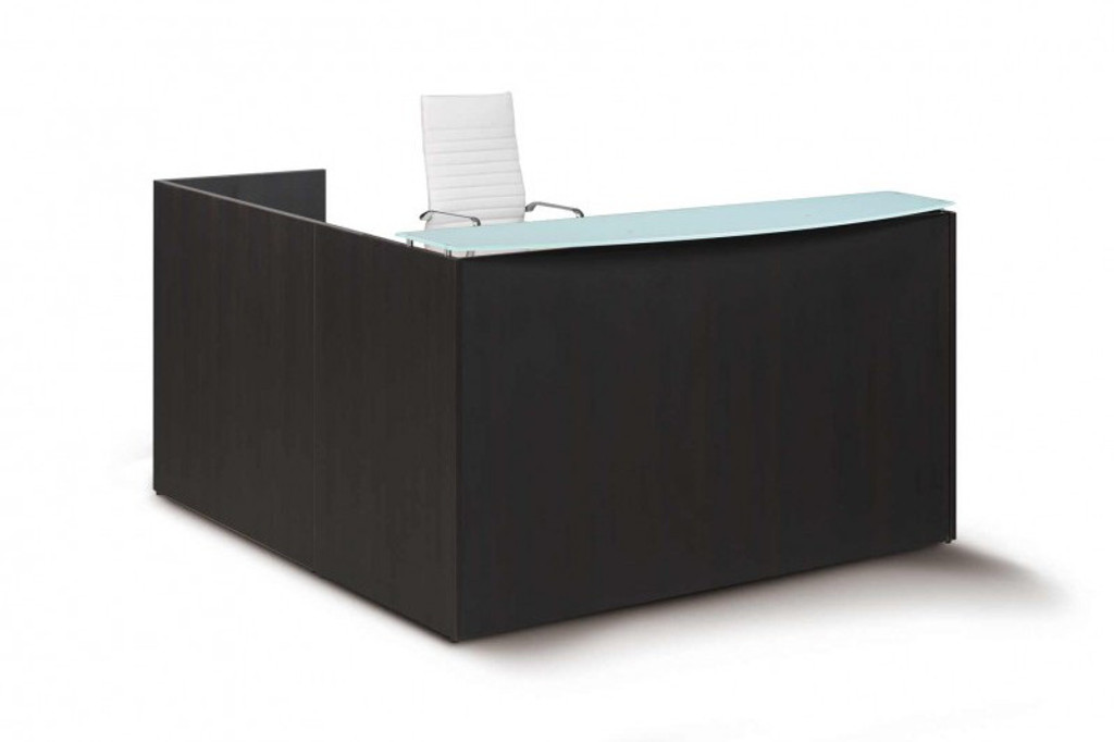 Reception Desk with White Frost Transactional Top