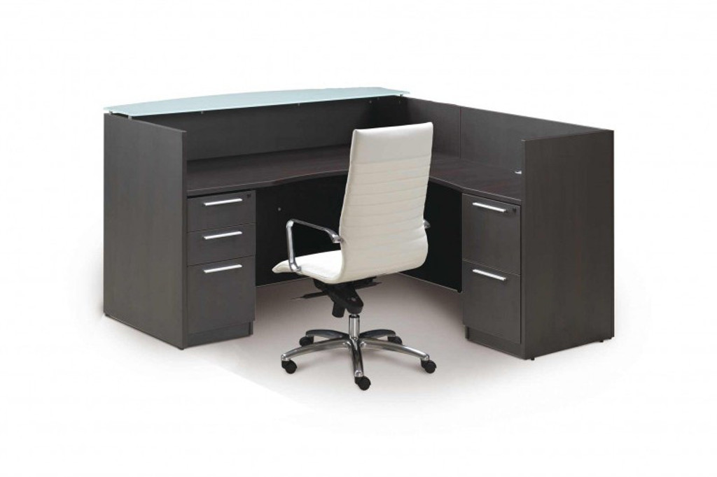 Reception Desk with White Frost Transactional Top