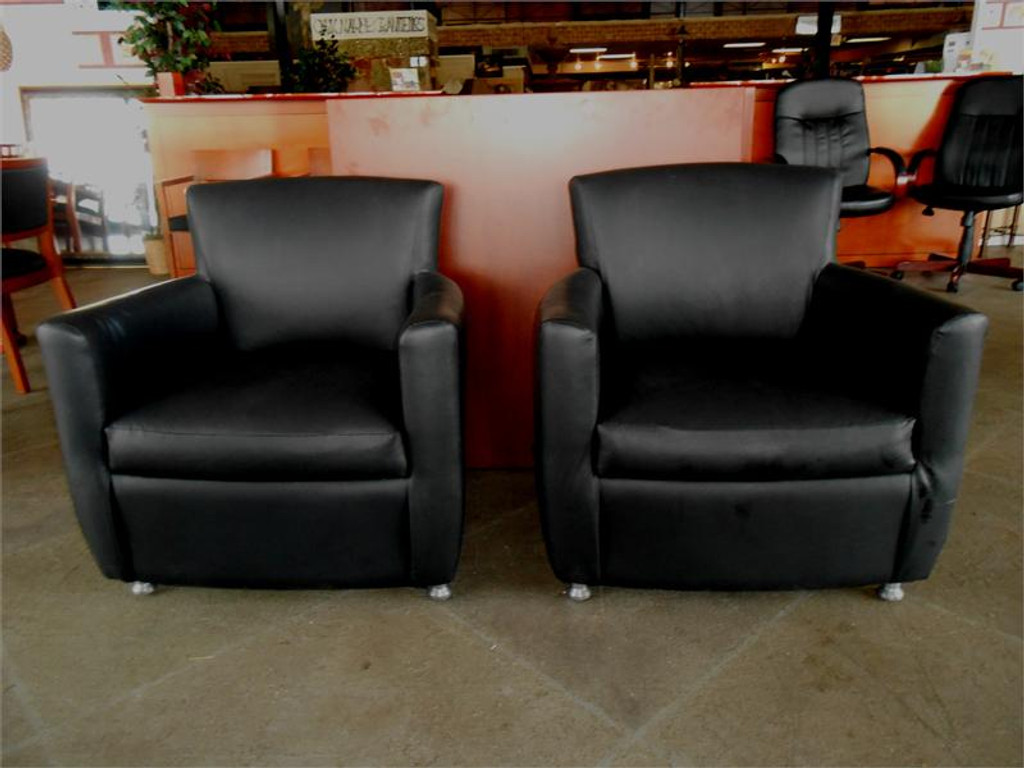 Refurbished Lobby Seating available in black or tan