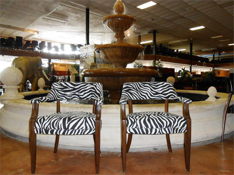 Zebra Fabric Print Chair