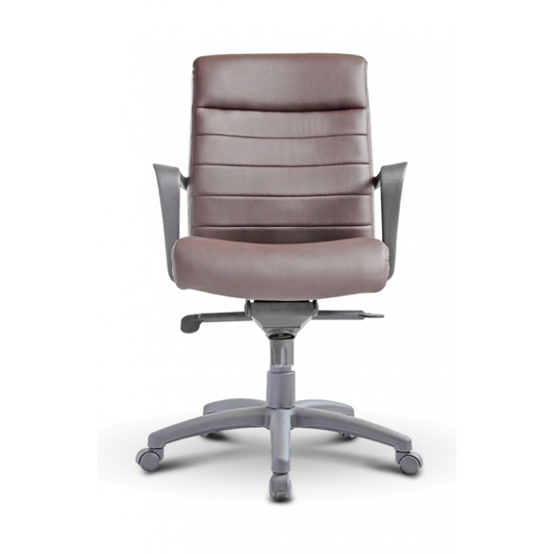 Nuovo Mid Back Executive Chocolate Brown Leather Chair