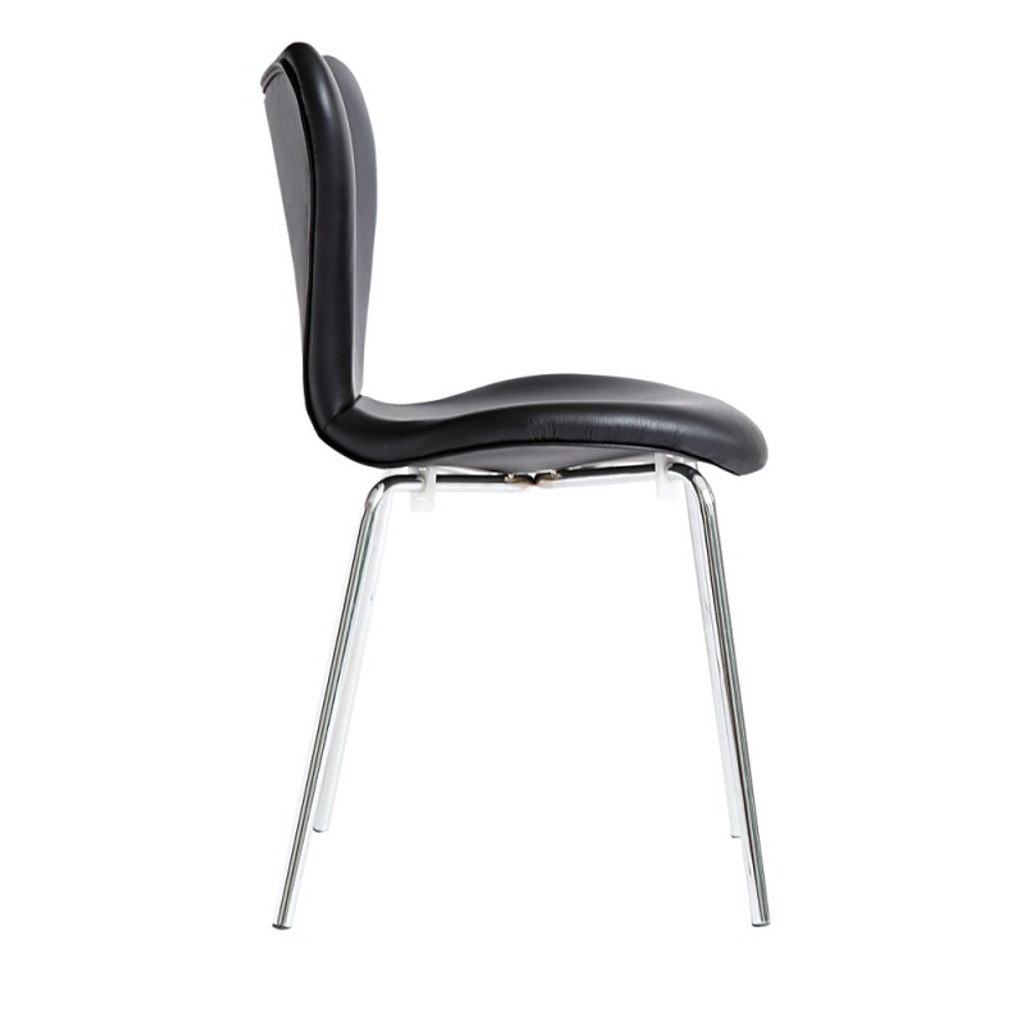 Ekto Visitor Black Leather Chair