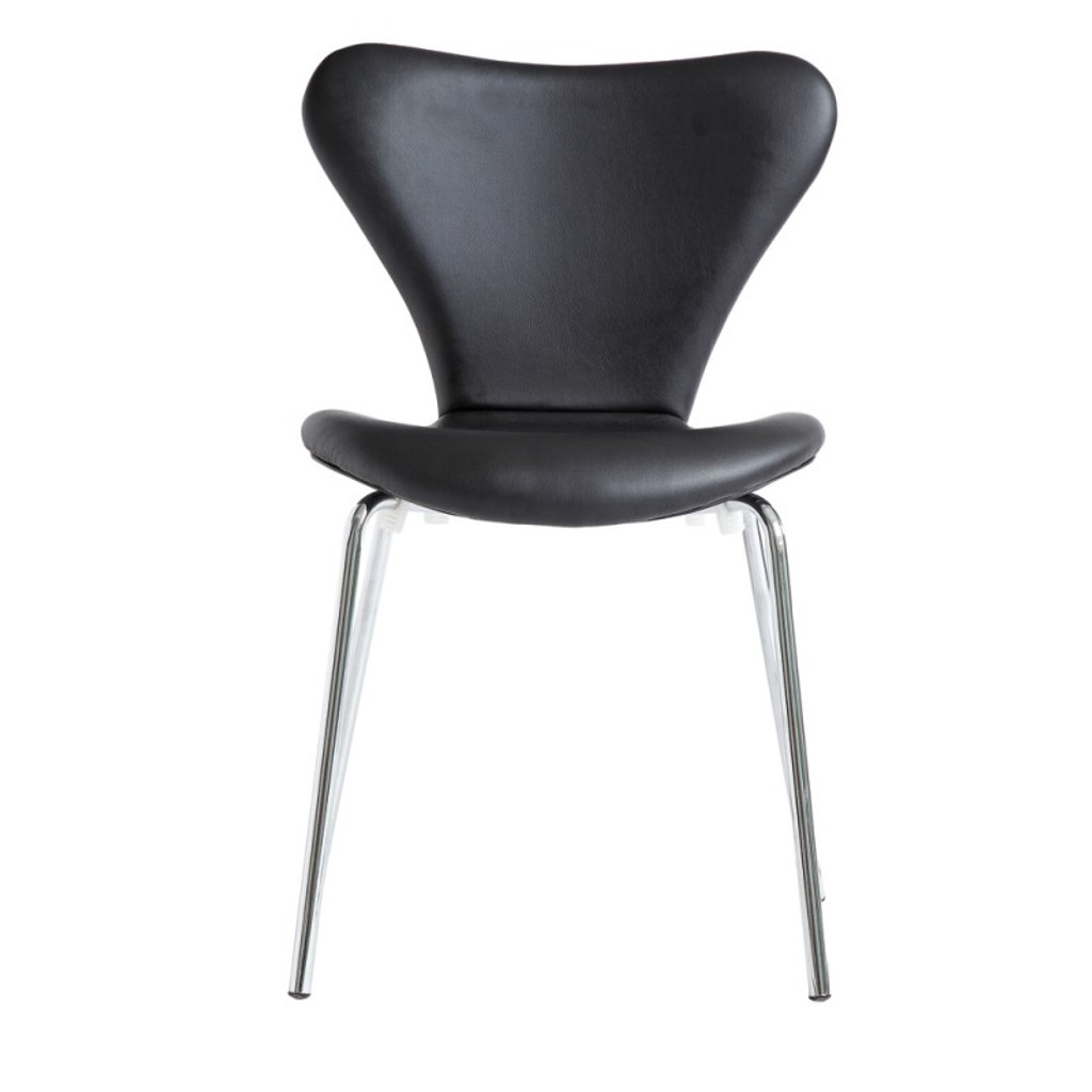 Ekto Visitor Black Leather Chair