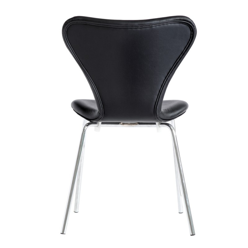 Ekto Visitor Black Leather Chair