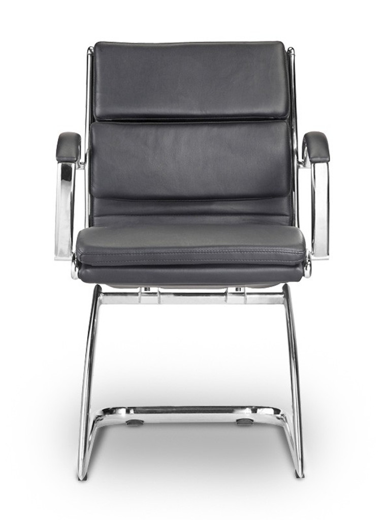 Livello Guest Chair Black Leather