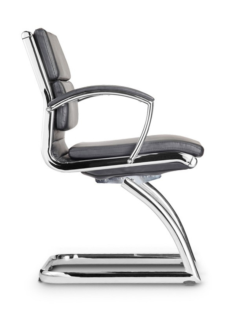 Livello Guest Chair Black Leather