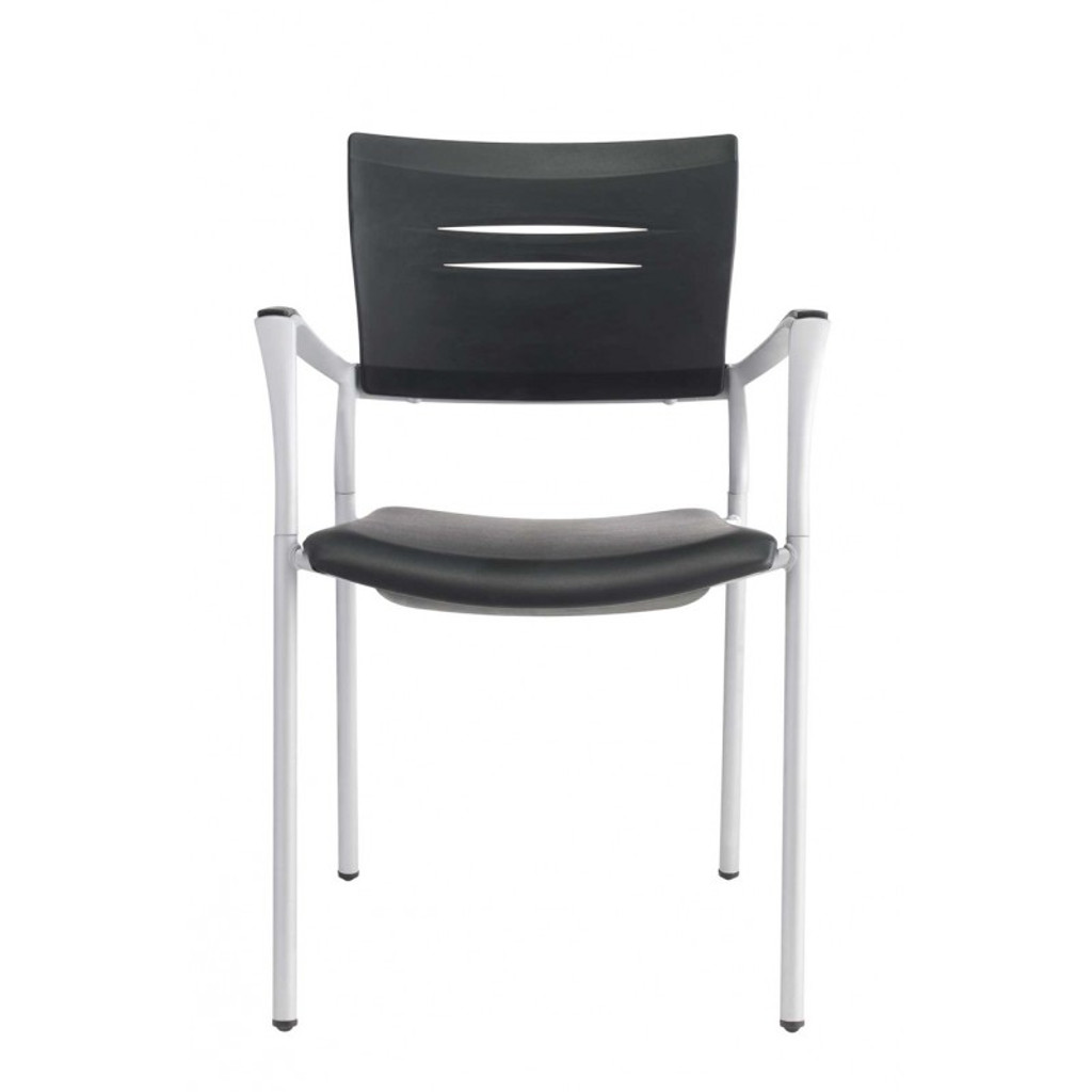 Slim Visitor Black Chair (Tungsten)