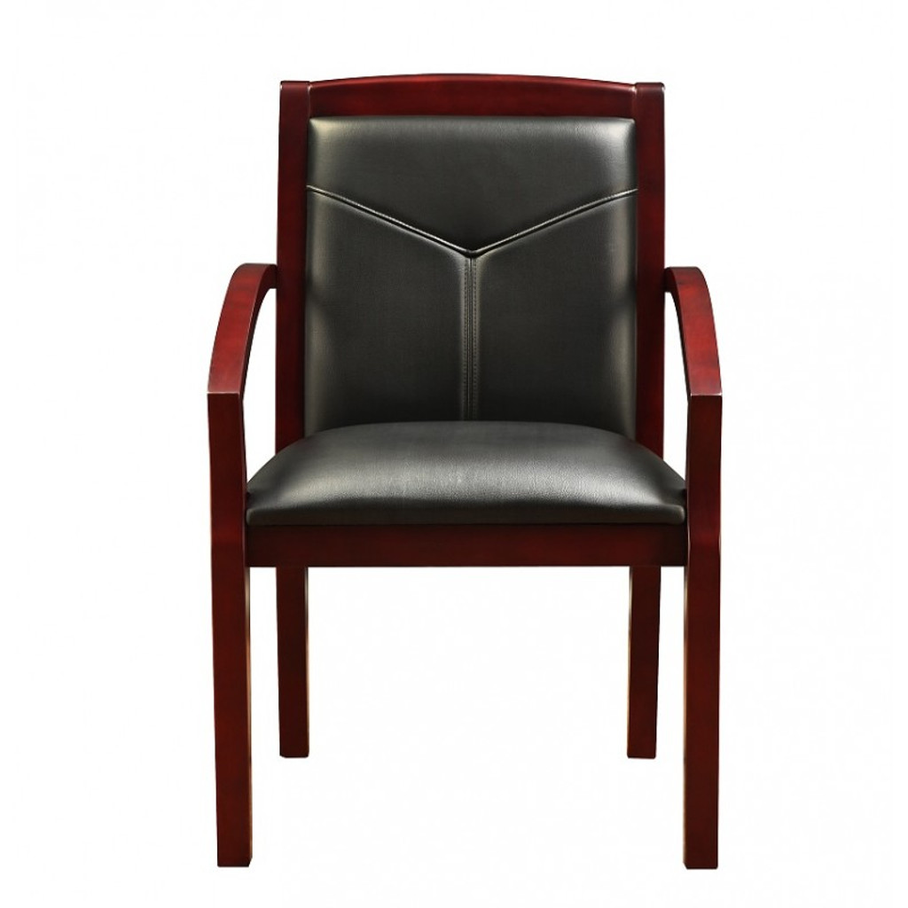 Cuscino Mahogany Wood Guest Chair