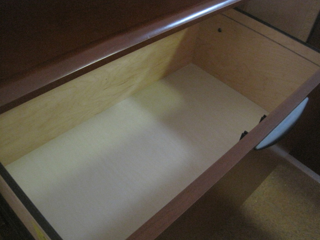 Steelcase wood 2 drawer lateral w/2 shelf hutch