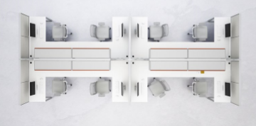 Option to combine and mix fabric, steel, glass, aluminum, laminate and wood