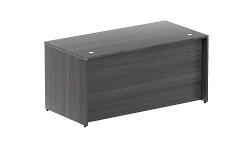 Rectangular desk shell - Straight laminate modesty panel