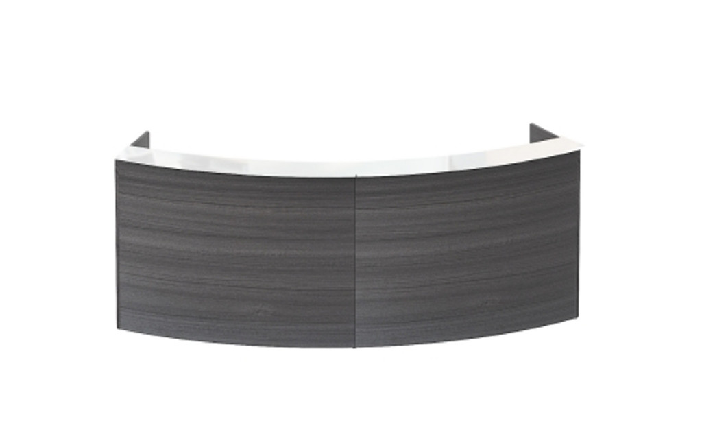 Reception desk with glass top