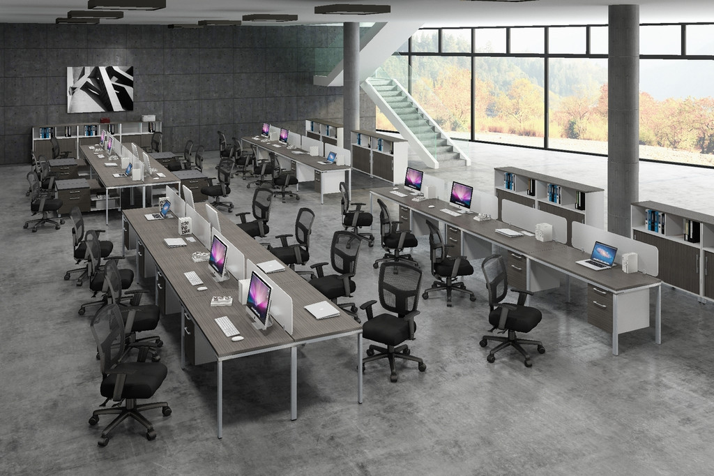 Open office benching