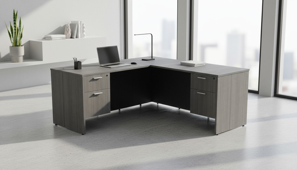 KUL L-Shape  60X72  w/ 2BF Ped