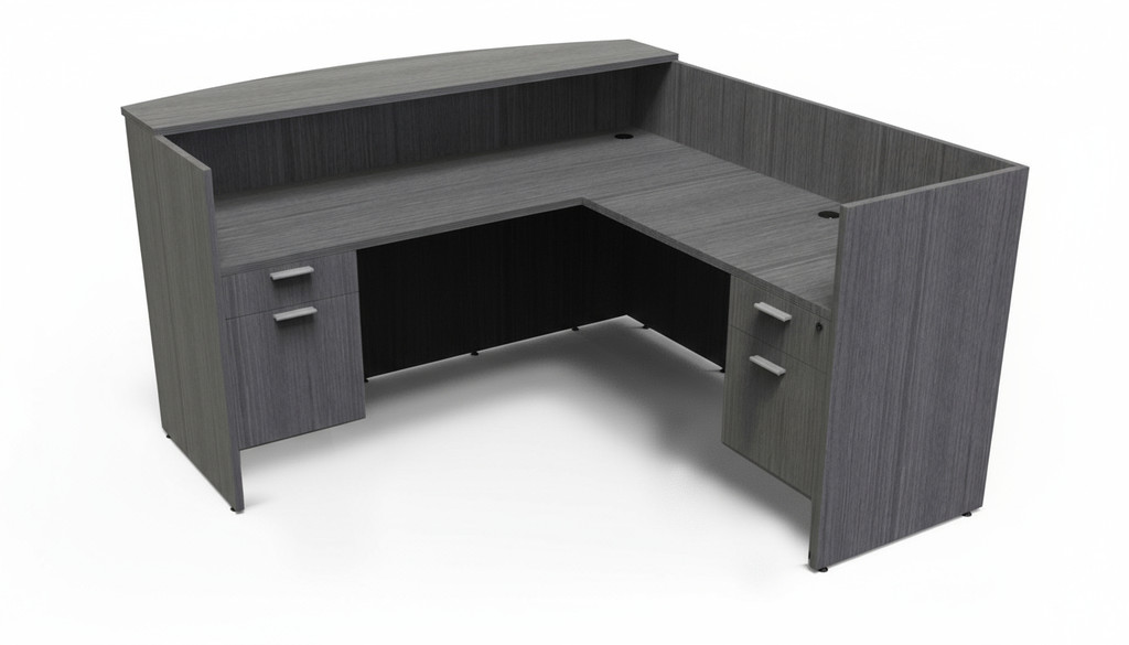 KUL L-Shape Reception Desk   71X72  (Right) w 2 BF Ped