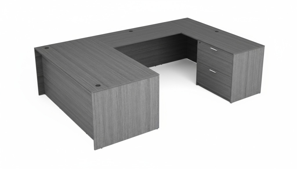 KUL U-Shape Desk  71×108  w/ 1BBF Ped And 1 30″ 2 Drawer