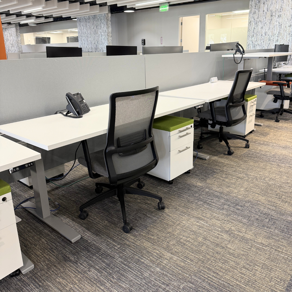 Haworth Compose Connections Height Adjustable Workstation 30x72 | Sit-Stand Desk Solution