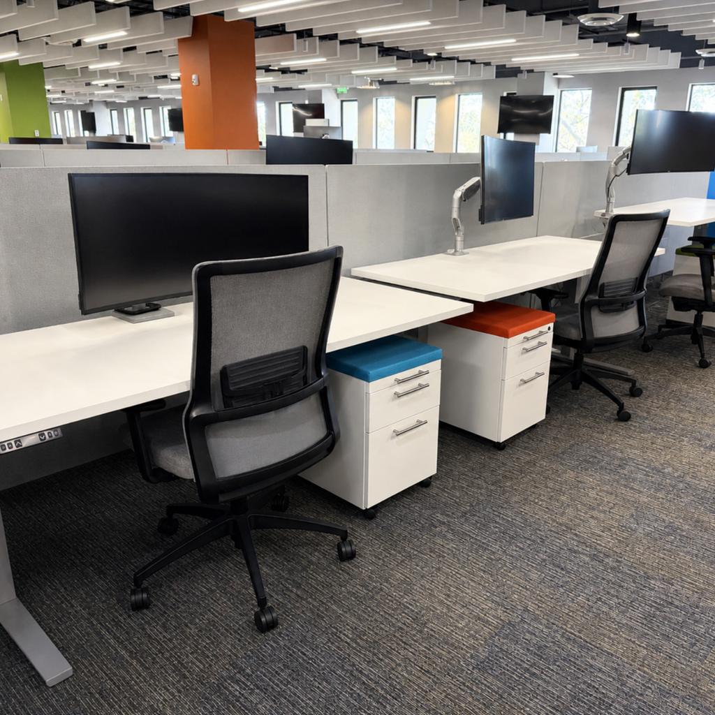 Haworth Compose Connections Height Adjustable Workstation 30x72 | Sit-Stand Desk Solution