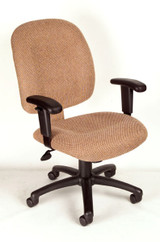 BOSS TASK CHAIR W/ADJ.ARM,CHESTNUT