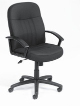 BOSS Office Furniture BLACK FABRIC MID BACK CHAIR