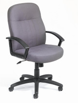 BOSS Office Furniture GRAY FABRIC MID BACK CHAIR