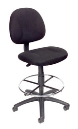 BOSS Furniture B315-BK TASK CHAIR W/FOOTRING