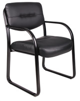 BOSS LEATHER SLED BASE SIDE CHAIR