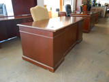 Traditional Desk, Credenza, and Chair set of (6)