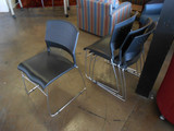 NEW Black Stackable Chairs