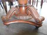 60' Rob and Stuckey Dining Room Table with Beveled Glass Top and (5) Chair set