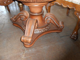 60' Rob and Stuckey Dining Room Table with Beveled Glass Top and (5) Chair set