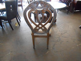 60' Rob and Stuckey Dining Room Table with Beveled Glass Top and (5) Chair set