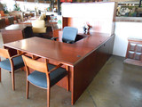 Used Cherryman  36' x 72' U Shaped Desk With Hutch