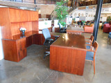 Used Cherryman  36' x 72' U Shaped Desk With Hutch