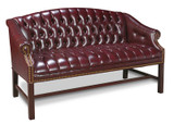 Traditional Couch Button Back OxBlood