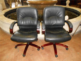 Used Black Mid Back Caster Chairs