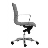 Zetti Mid Back Executive Grey Leather Chair