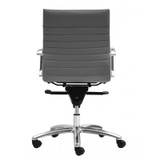 Zetti Mid Back Executive Grey Leather Chair